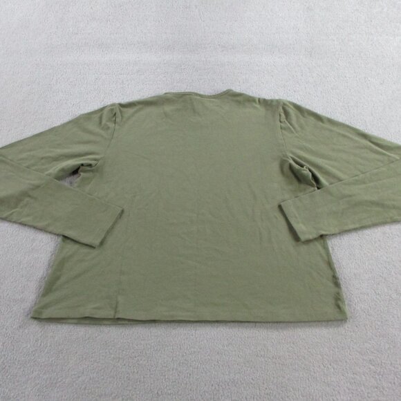 SKIMS T Shirt Womens XL Army Green Vintage Cropped Long Sleeve NWT - Picture 4 of 7